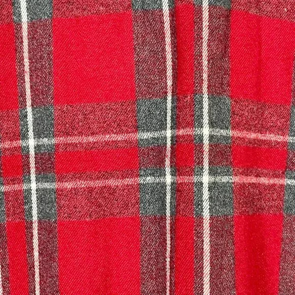 Abercrombie & Fitch 100% Cotton Red Gray Plaid Flannel Button Down Men’s XXL - Picture 10 of 15
